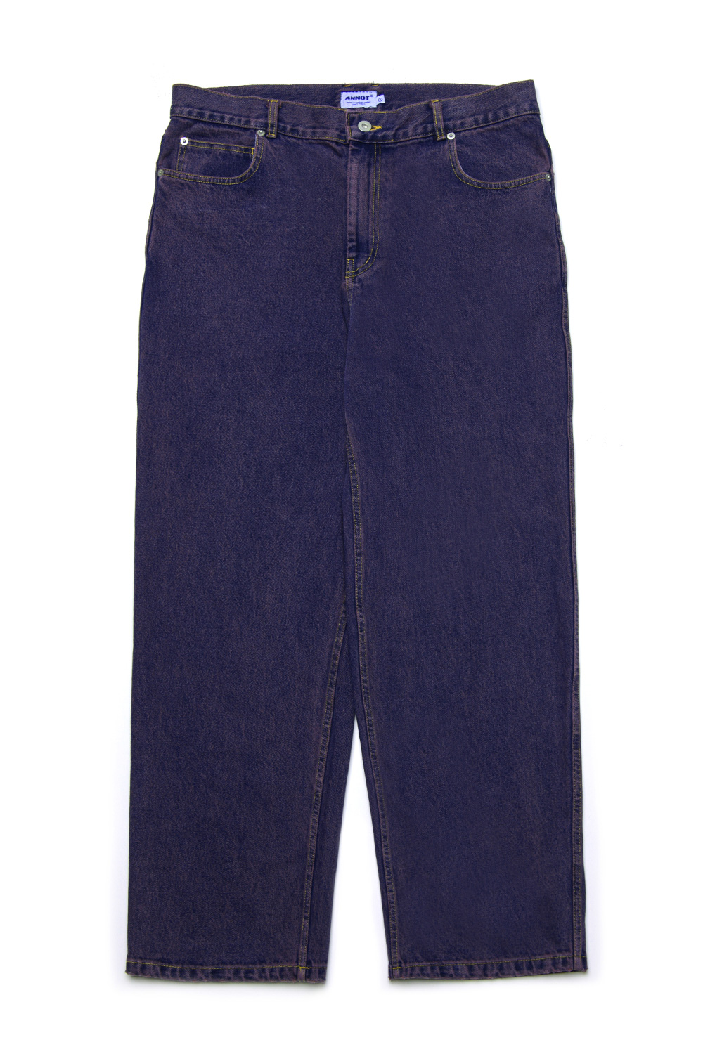 Stone Washing Denim Pants Purple